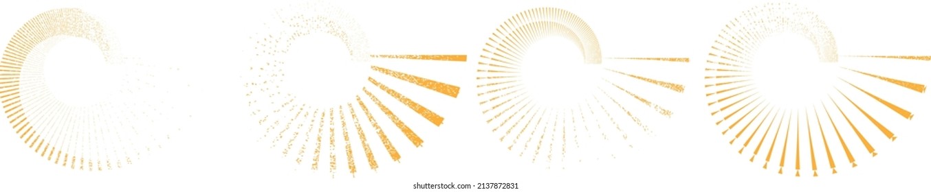 Grunge lines in Circle Form . Spiral Vector Illustration .Textured round Logo . Design element . Abstract Geometric circular shapes .Rotating grunge radial line. Concentric circles