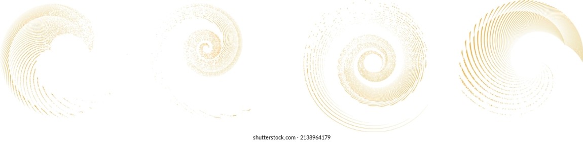 Grunge lines in Circle Form . Spiral Vector Illustration .Textured round Logo . Design element . Abstract Geometric circular shapes .Rotating grunge radial line. Concentric circles