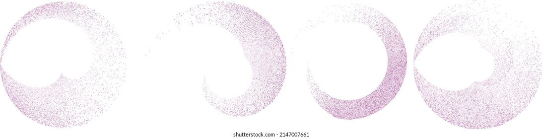 Grunge lines in Circle Form . Spiral Vector Illustration .Textured round Logo . Design element . Abstract Geometric circular shapes .Rotating grunge radial line. Concentric circles