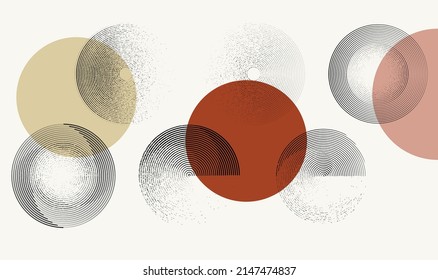 Grunge lines in Circle Form . Spiral Vector Illustration .Textured round Logo . Design element . Abstract Geometric circular shapes .Rotating grunge radial line. Concentric circles