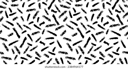 Grunge lines seamless background. Black and white vector texture. Simple geometric pattern. Abstract geometric ornament. Distressed texture.