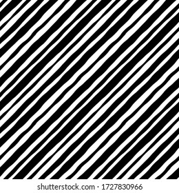 Grunge lines style pattern abstract striped black seamless. Vector background.