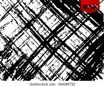 Grunge lines texture - abstract isolated stock vector template - easy to use