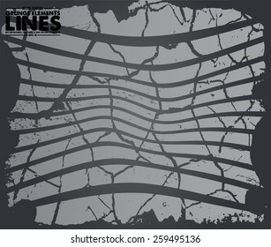 Grunge lines texture - abstract stock vector template - easy to use