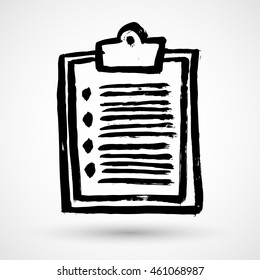 Grunge list clipboard icon