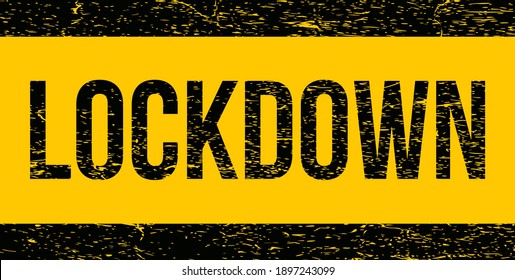 Grunge lockdown vector sign symbol stamp illustration