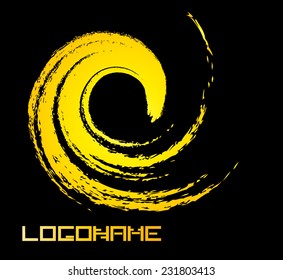 Grunge Logo Element. Vector Illustration. 