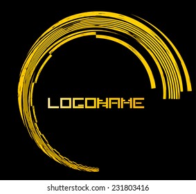 Grunge Logo Element. Vector Illustration. 
