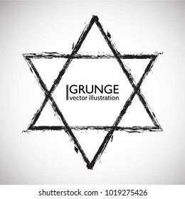 Grunge Logo Ribbon. Modern Shape Stamps Collection,Grunge Circles. Can be used as Banners, Insignias , Logos, Icons, Labels or Badges. Isolated Star blank shape with dirty, distressed Texture.