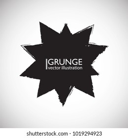 Grunge Logo Ribbon. Modern Shape Stamps Collection,Grunge Circles. Can be used as Banners, Insignias , Logos, Icons, Labels or Badges. Isolated Star blank shapes with distressed scratched Texture.