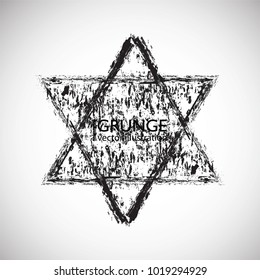Grunge Logo Ribbon. Modern Shape Stamps Collection,Grunge Circles. Can be used as Banners, Insignias , Logos, Icons, Labels or Badges. Isolated Star blank shapes with distressed scratched Texture.