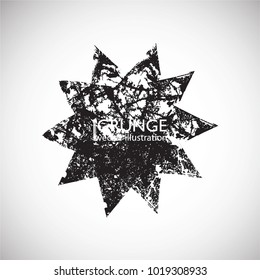 Grunge Logo Ribbon. Modern Shape Stamps Collection,Grunge Circles. Can be used as Banners, Insignias , Logos, Icons, Labels or Badges. Isolated blank shapes with dirty, distressed scratched Texture.