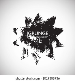 Grunge Logo Ribbon. Modern Shape Stamps Collection,Grunge Circles. Can be used as Banners, Insignias , Logos, Icons, Labels or Badges. Isolated blank shapes with dirty, distressed scratched Texture.
