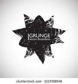 Grunge Logo Ribbon. Modern Shape Stamps Collection,Grunge Circles. Can be used as Banners, Insignias , Logos, Icons, Labels or Badges. Isolated blank shapes with dirty, distressed scratched Texture.