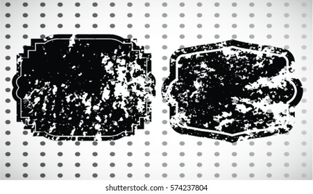 Grunge Logo Shape on transparent background. Retro Label .Textured badge. Banner design. Vector Background.