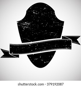 Grunge Logo Shape.Retro Label .Textured badge. banner design.Vector Background.