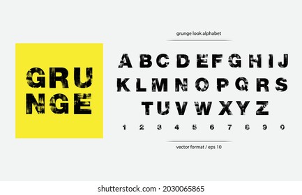 Grunge Look alphabet vector set. Easy to use for T-shirt, Poster, advertisement and other media.