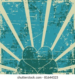 Grunge love poster