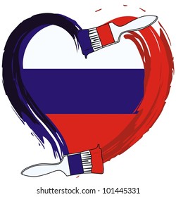 grunge love Russia flag