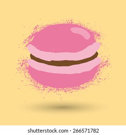 Grunge macaroon hand-drawn icon