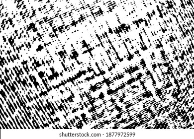 Grunge la textura macro del tejido con manchas, rayas, semitono y grano. Fondo urbano monocromo diagonal de la superficie angustiada. Plantilla de superposición. Ilustración del vector