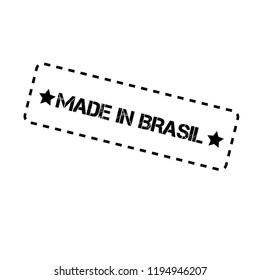 Grunge MADE IN BRASIL rubber seal stamp