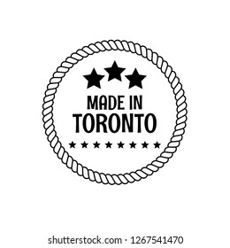 grunge made in toronto emblem, label, badge,seal. vintage stamp.package label. vector illustration