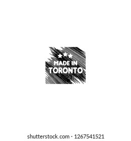 grunge made in toronto emblem, label, badge,seal. vintage stamp.package label. vector illustration
