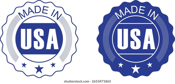 Grunge Made in USA Diseño de sello de Vector para Productos Auténticas estadounidenses