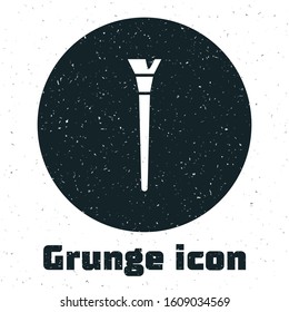 Grunge Makeup brush icon isolated on white background.  Vector Illustration