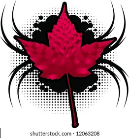 Grunge Maple Leaf
