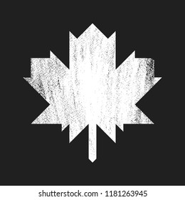 Grunge maple leaf icon