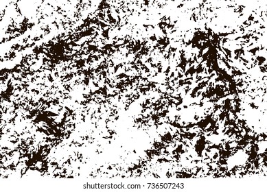 Grunge marble texture. White and black distress design. Torn stone modern background. Monochrome granit surface. Vector illustration.