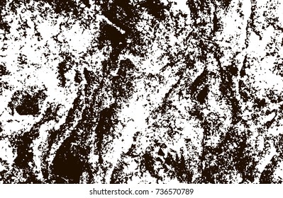 Grunge marble texture. White and black distress design. Torn stone modern background. Monochrome granite surface. Vector illustration.