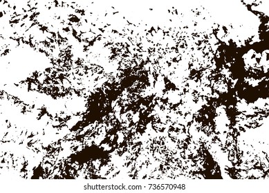 Grunge marble texture. White and black distress design. Torn stone modern background. Monochrome granite surface. Vector illustration.
