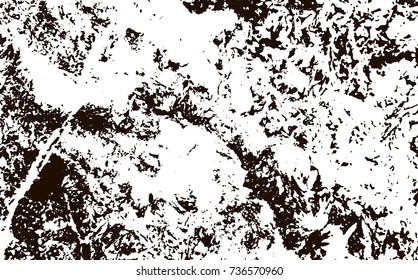 Grunge marble texture. White and black distress design. Torn stone modern background. Monochrome granite surface. Vector illustration.