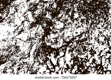Grunge marble texture. White and black distress design. Torn stone modern background. Monochrome granite surface. Vector illustration.