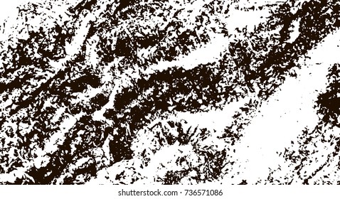 Grunge marble texture. White and black distress design. Torn stone modern background. Monochrome granite surface. Vector illustration.