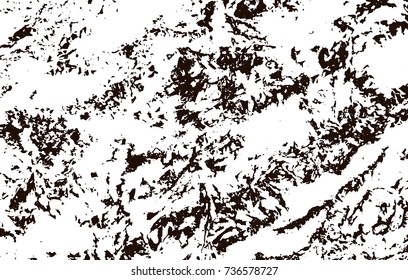 Grunge marble texture. White and black distress design. Torn stone modern background. Monochrome granit surface. Vector illustration.