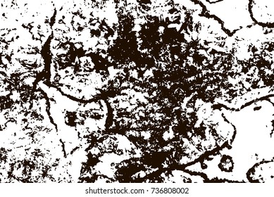 Grunge marble texture. White and black distress design. Torn stone modern background. Monochrome granite surface. Vector illustration.