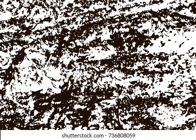 Grunge marble texture. White and black distress design. Torn stone modern background. Monochrome granite surface. Vector illustration.