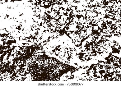 Grunge marble texture. White and black distress design. Torn stone modern background. Monochrome granite surface. Vector illustration.