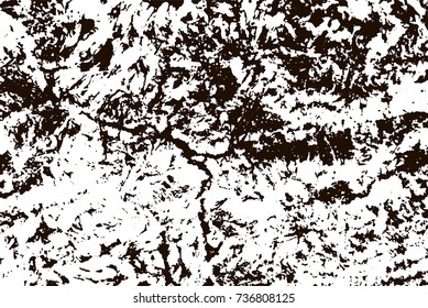 Grunge marble texture. White and black distress design. Torn stone modern background. Monochrome granite surface. Vector illustration.