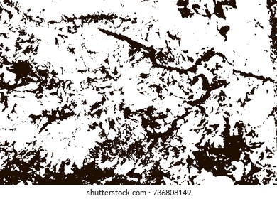 Grunge marble texture. White and black distress design. Torn stone modern background. Monochrome granite surface. Vector illustration.