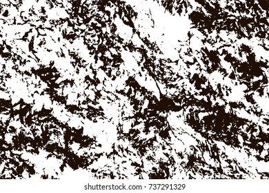 Grunge marble texture. White and black distress design. Torn stone modern background. Monochrome granite surface. Vector illustration.