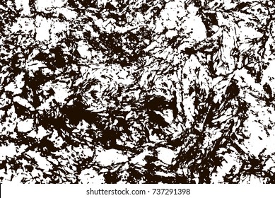Grunge marble texture. White and black distress design. Torn stone modern background. Monochrome granite surface. Vector illustration.