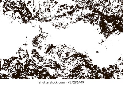 Grunge marble texture. White and black distress design. Torn stone modern background. Monochrome granite surface. Vector illustration.