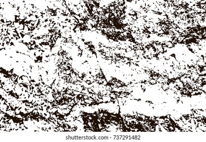 Grunge marble texture. White and black distress design. Torn stone modern background. Monochrome granite surface. Vector illustration.