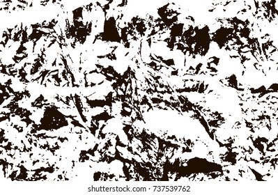 Grunge marble texture. White and black distress design. Torn stone modern background. Monochrome granite surface. Vector illustration.