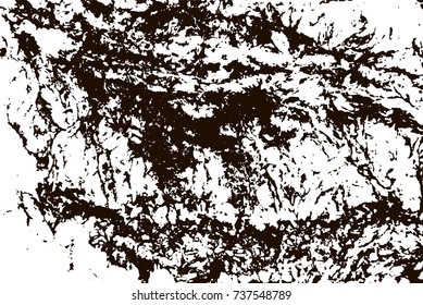 Grunge marble texture. White and black distress design. Torn stone modern background. Monochrome granite surface. Vector illustration.